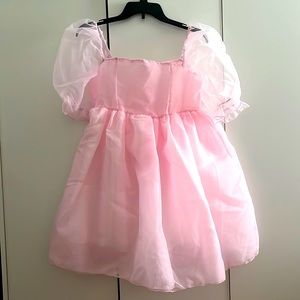 Pink Fluffy Mini Dress